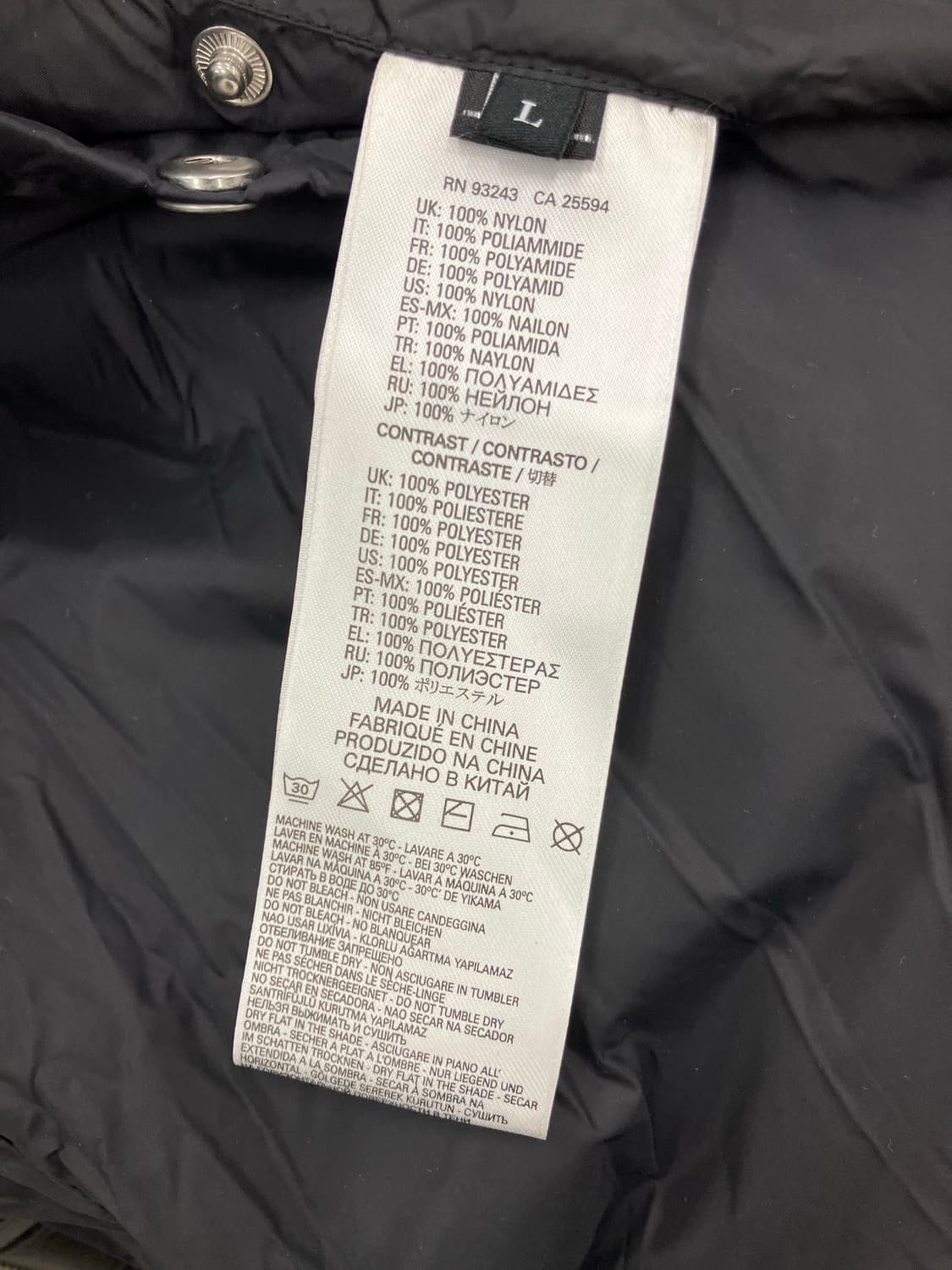 디젤 구스다운 데님 패널 패딩 L 상품이미지5