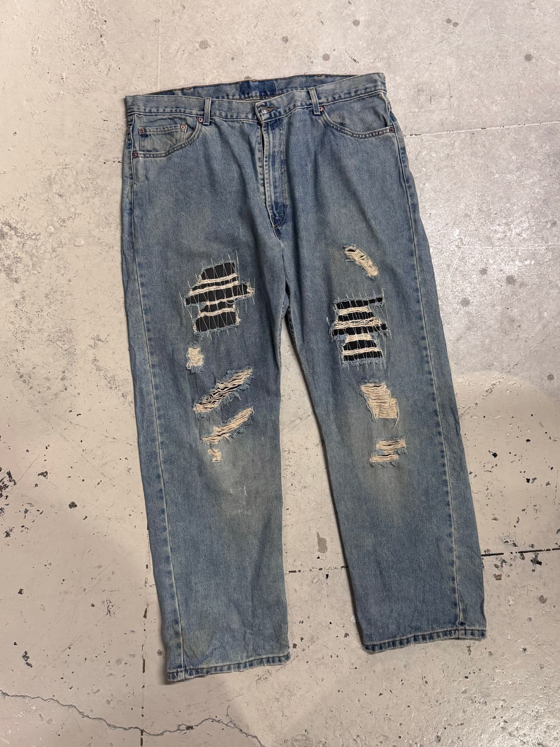 No.05 Jeans 디스트로이드 와이드 데님팬츠 상품이미지1