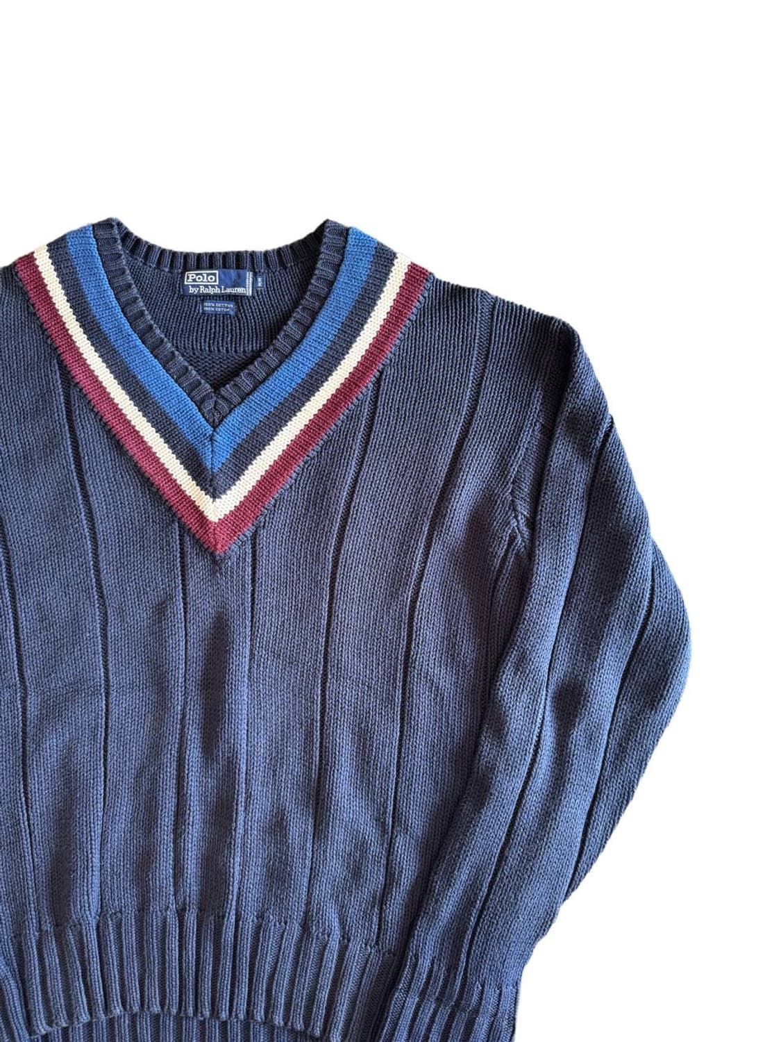 폴로 랄프로렌 브이넥 코튼 스웨터 상품이미지3