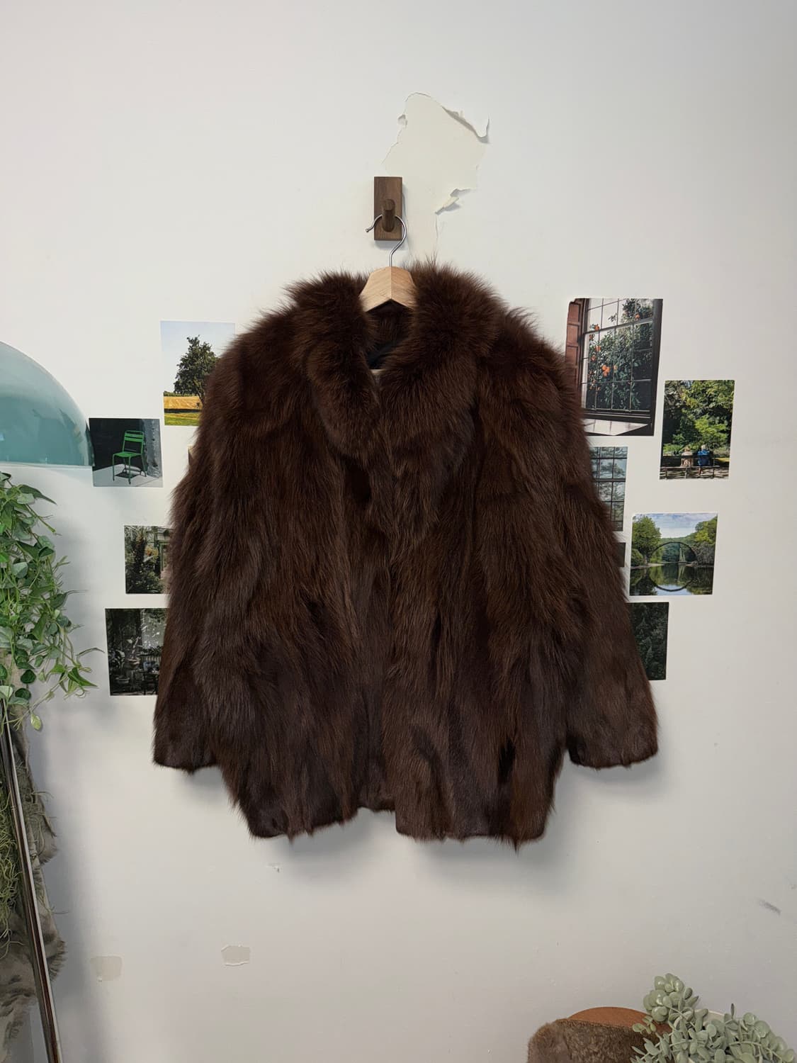 Mixed brown fox fur coat jacket  상품이미지1
