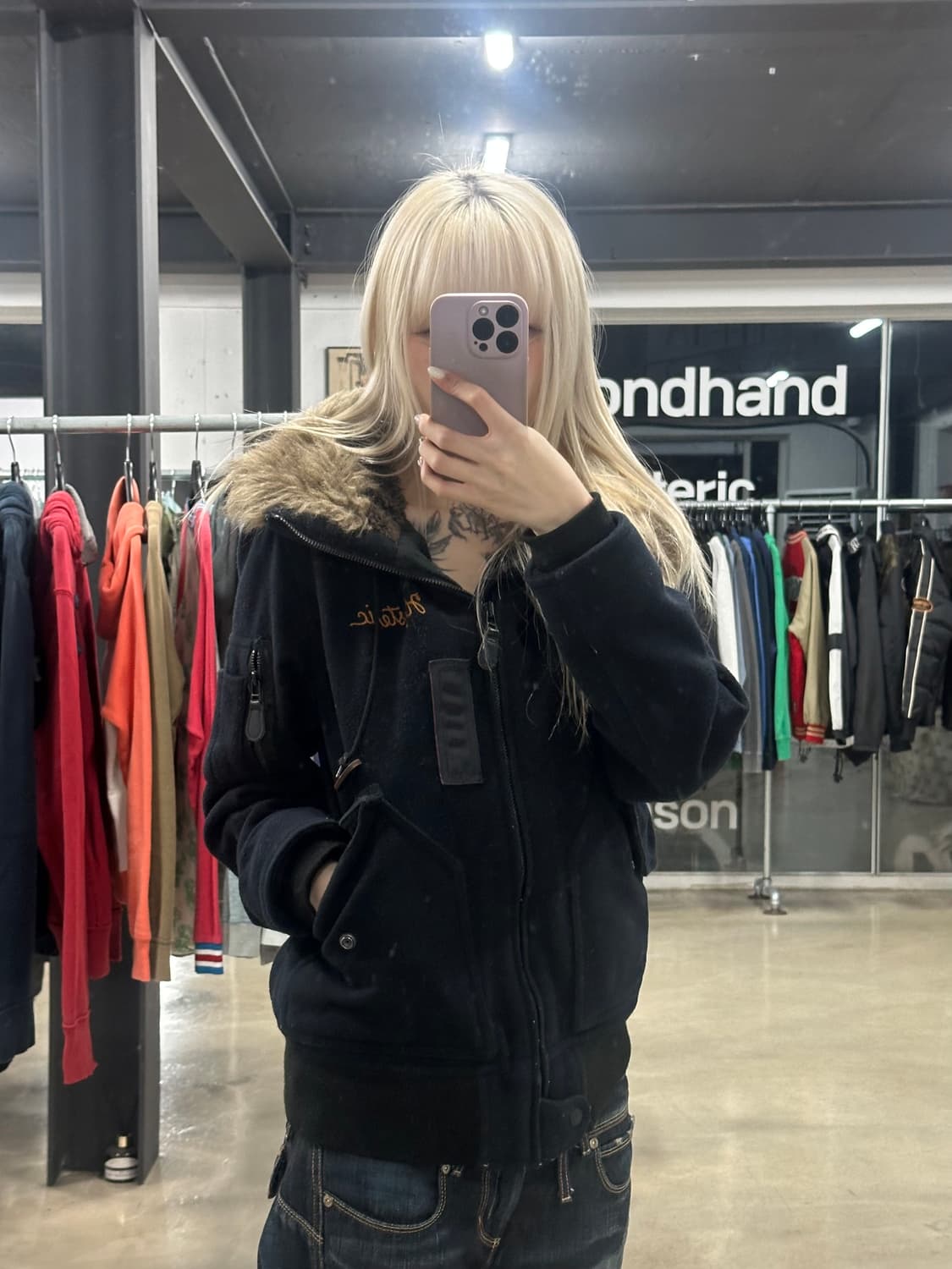 히스테릭 글래머 울프죠 Y2k n-2b 울자켓 상품이미지1