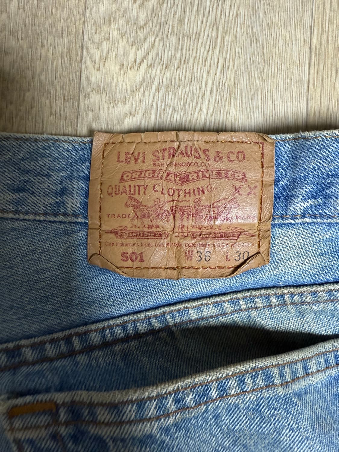 90s 미제 리바이스 501 데님팬츠36x30 상품이미지8