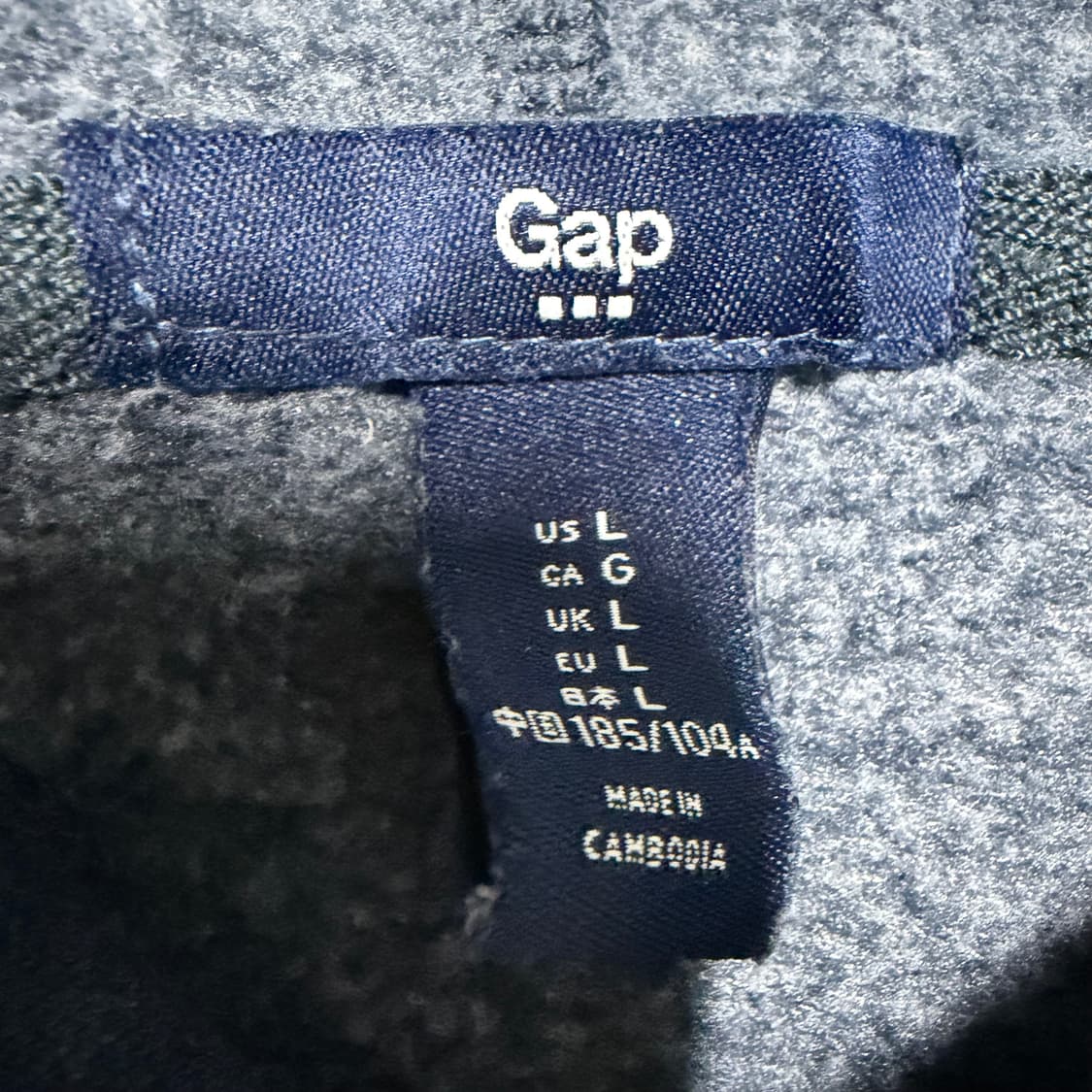갭 성조기 네이비 후드집업 L 상품이미지3