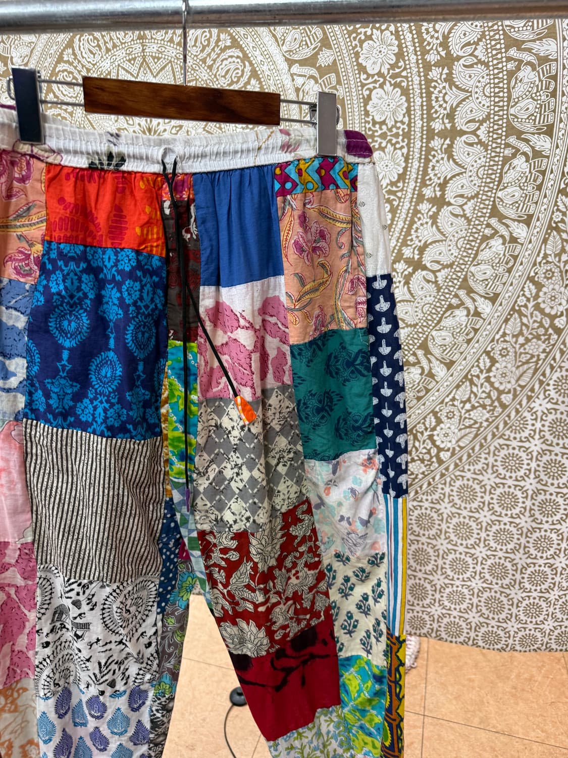 빈티지 패치워크 패턴 밴딩 팬츠 (Z1001) 상품이미지4