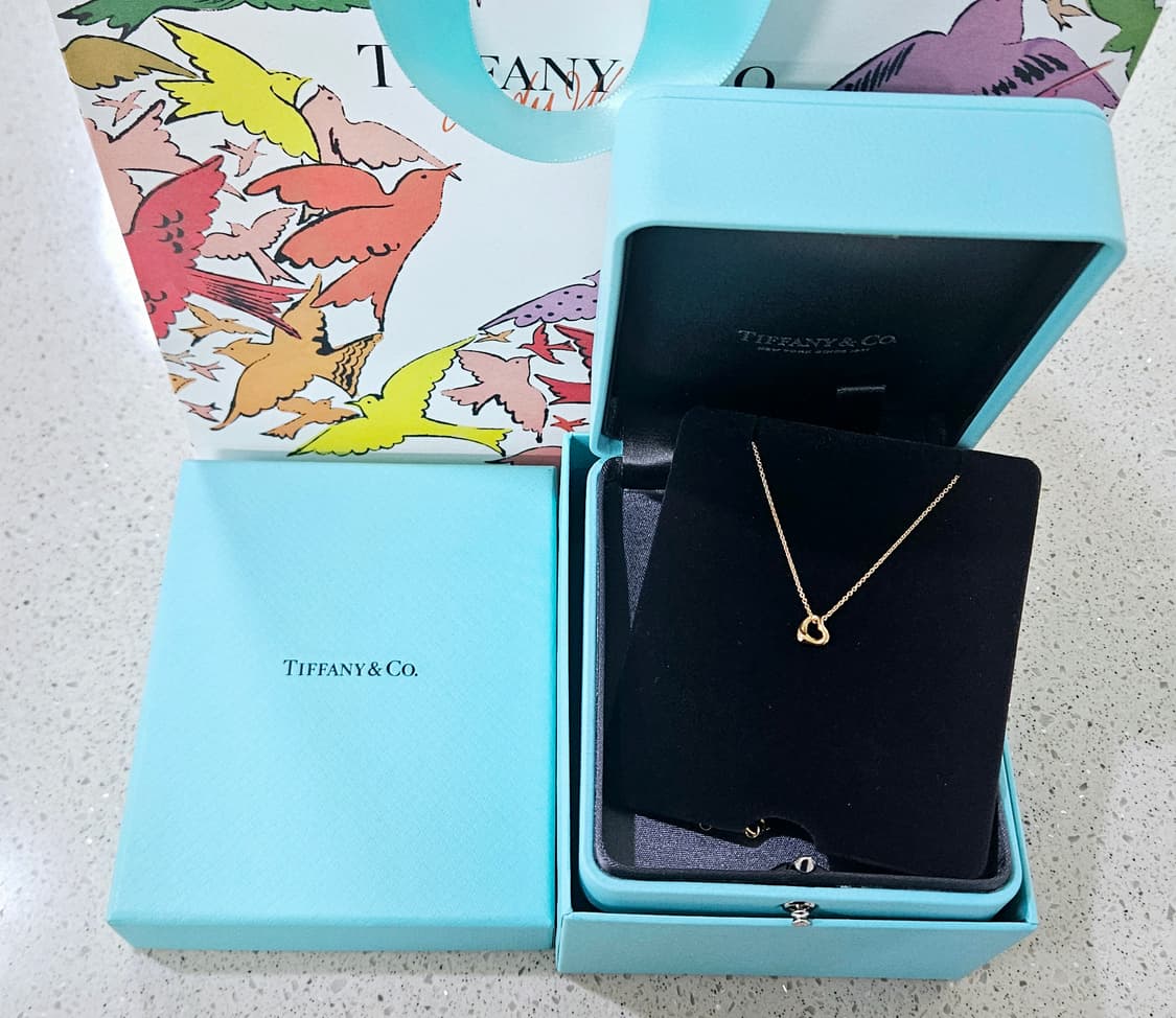 티파니앤코 오픈하트 목걸이 18k 로즈골드 7mm [정품/풀구성] 상품이미지4