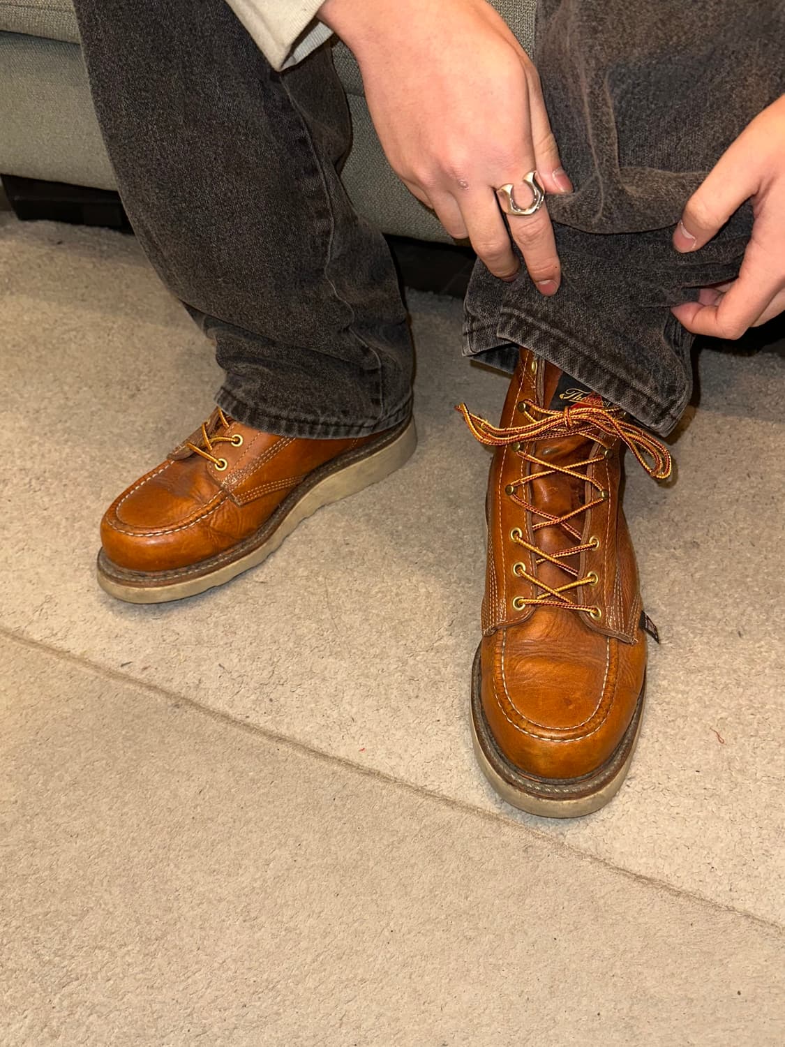 Thorogood USA moc toe leather boots (9) 상품이미지2