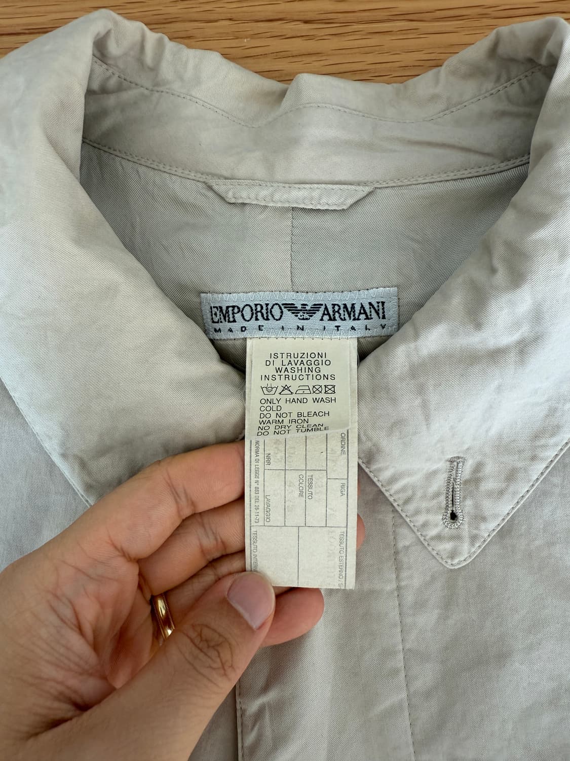 엠포리오 아르마니(EMPORIO ARMANI) 싱글 트렌치코트(ITALY 상품이미지10