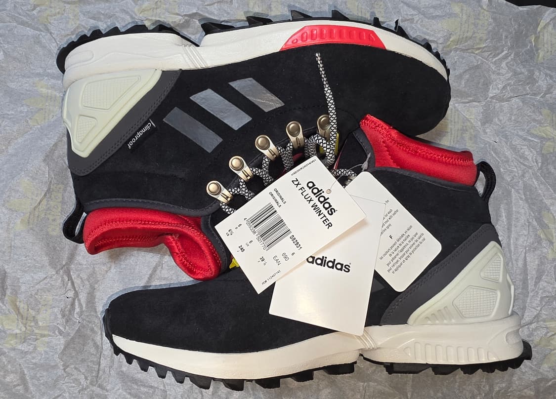 [새상품/희귀] 아디다스 ZX 플럭스 윈터 블랙 (245) - 소가죽 상품이미지6
