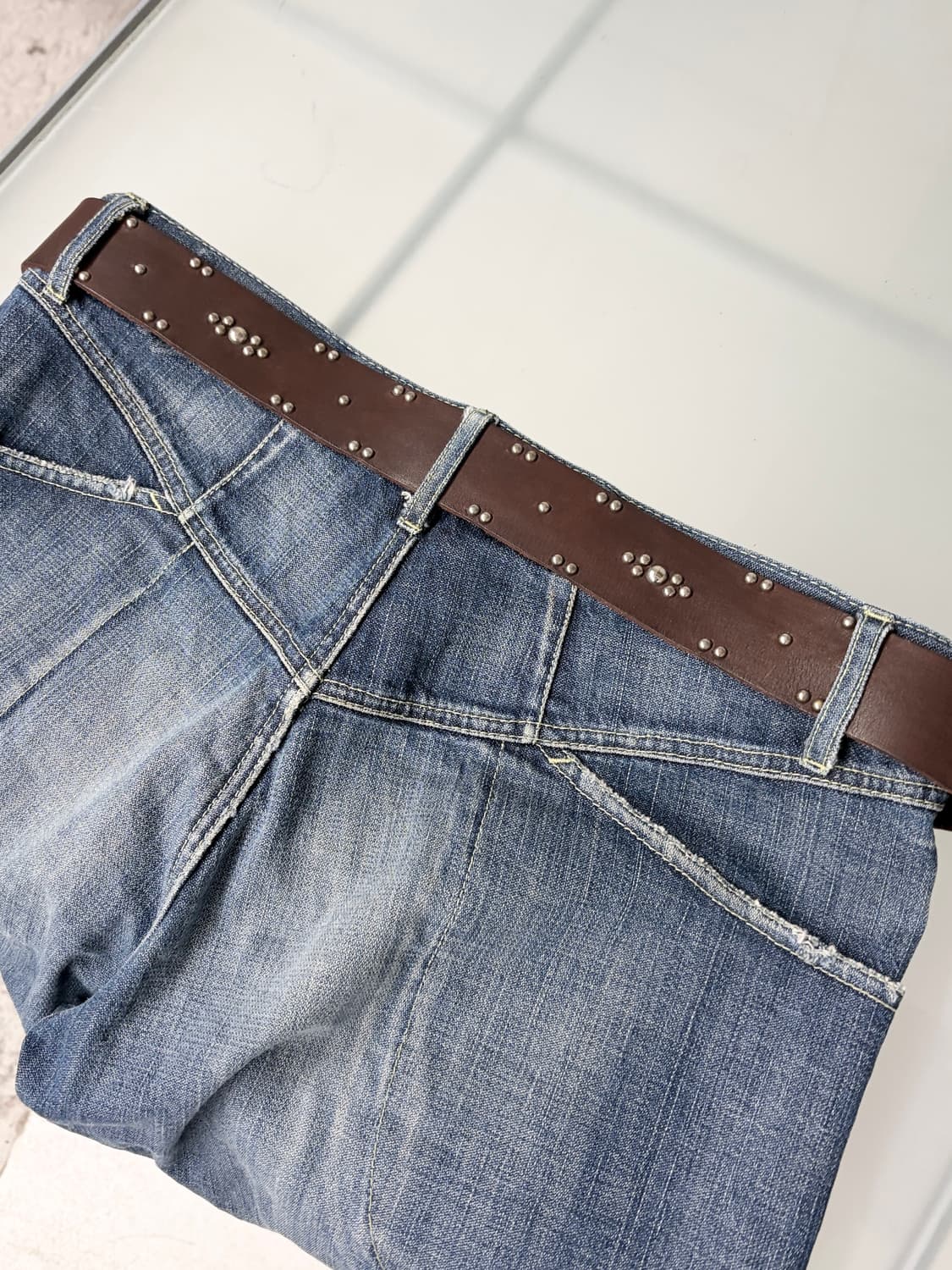 디스퀘어드2 콘초 스터드 레더 벨트 상품이미지3