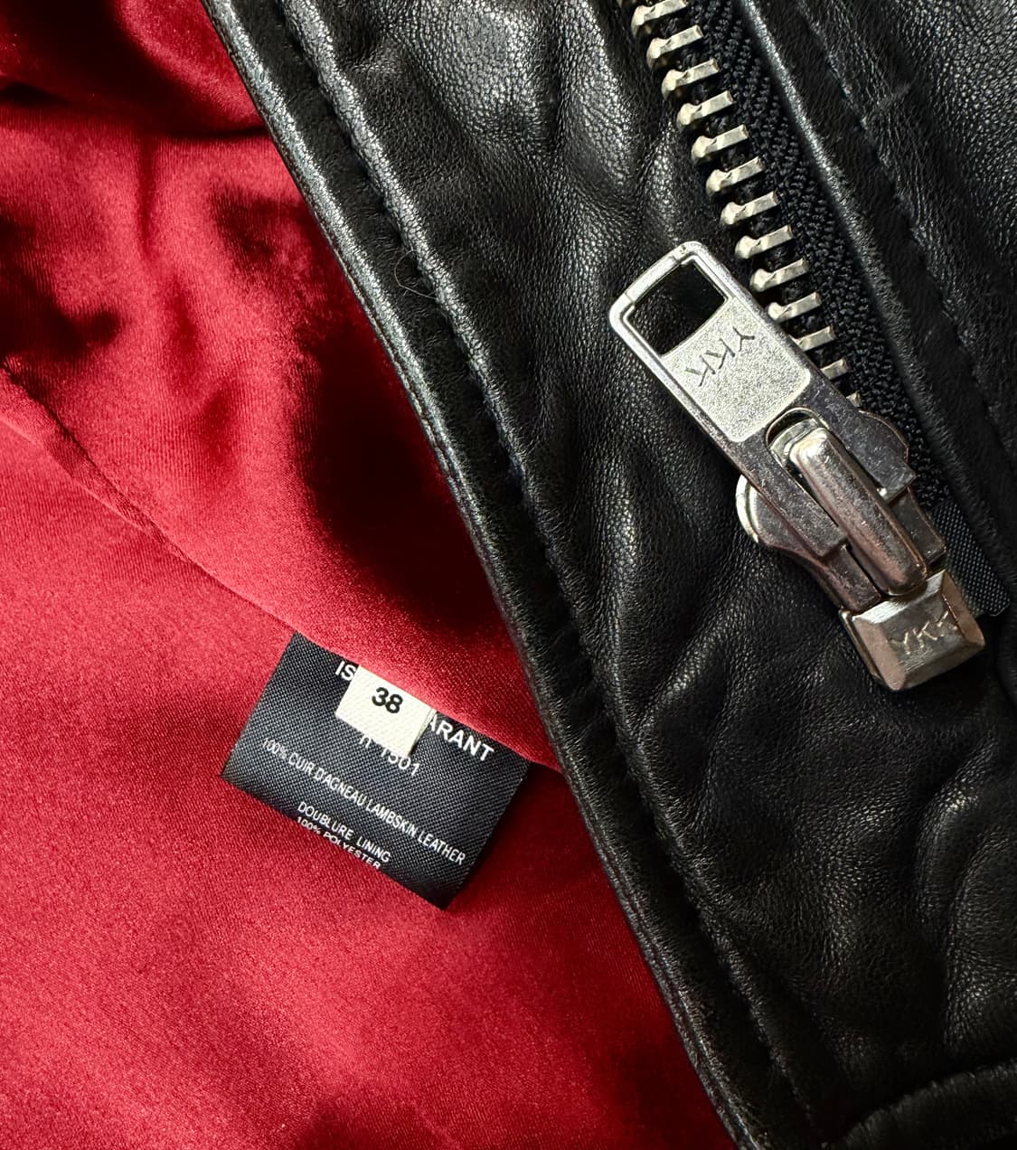38/ 이자벨마랑 램스킨 라이더 레더 자켓 상품이미지9
