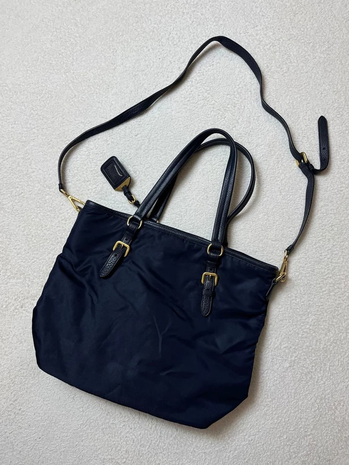 프라다 PRADA 테수토 가죽 트리밍 투웨이 토트백 A1660 상품이미지6