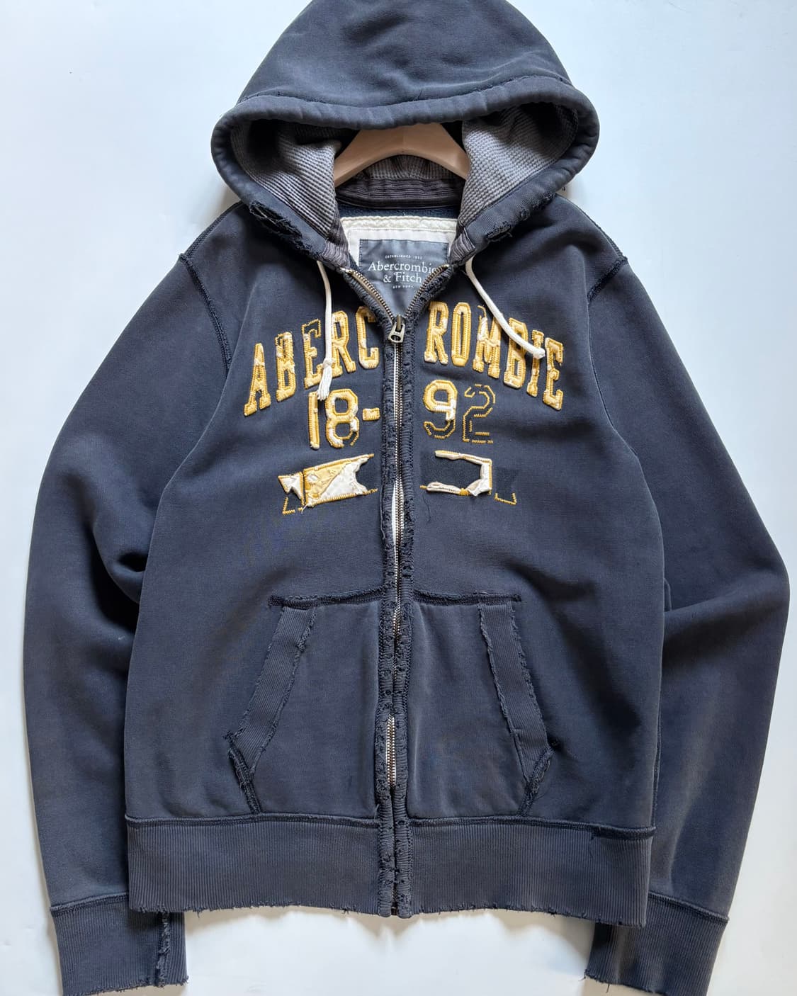 Abercrombie 아베크롬비 그런지로고 후드집업  상품이미지3