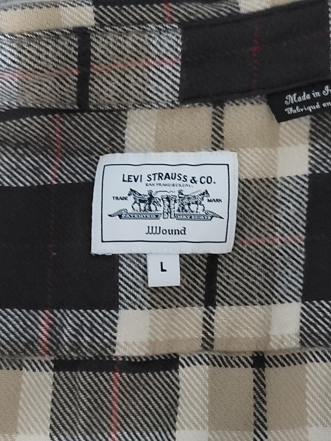 리바이스 × 자운드 체크셔츠 L (M사이즈 교환가능) 상품이미지3