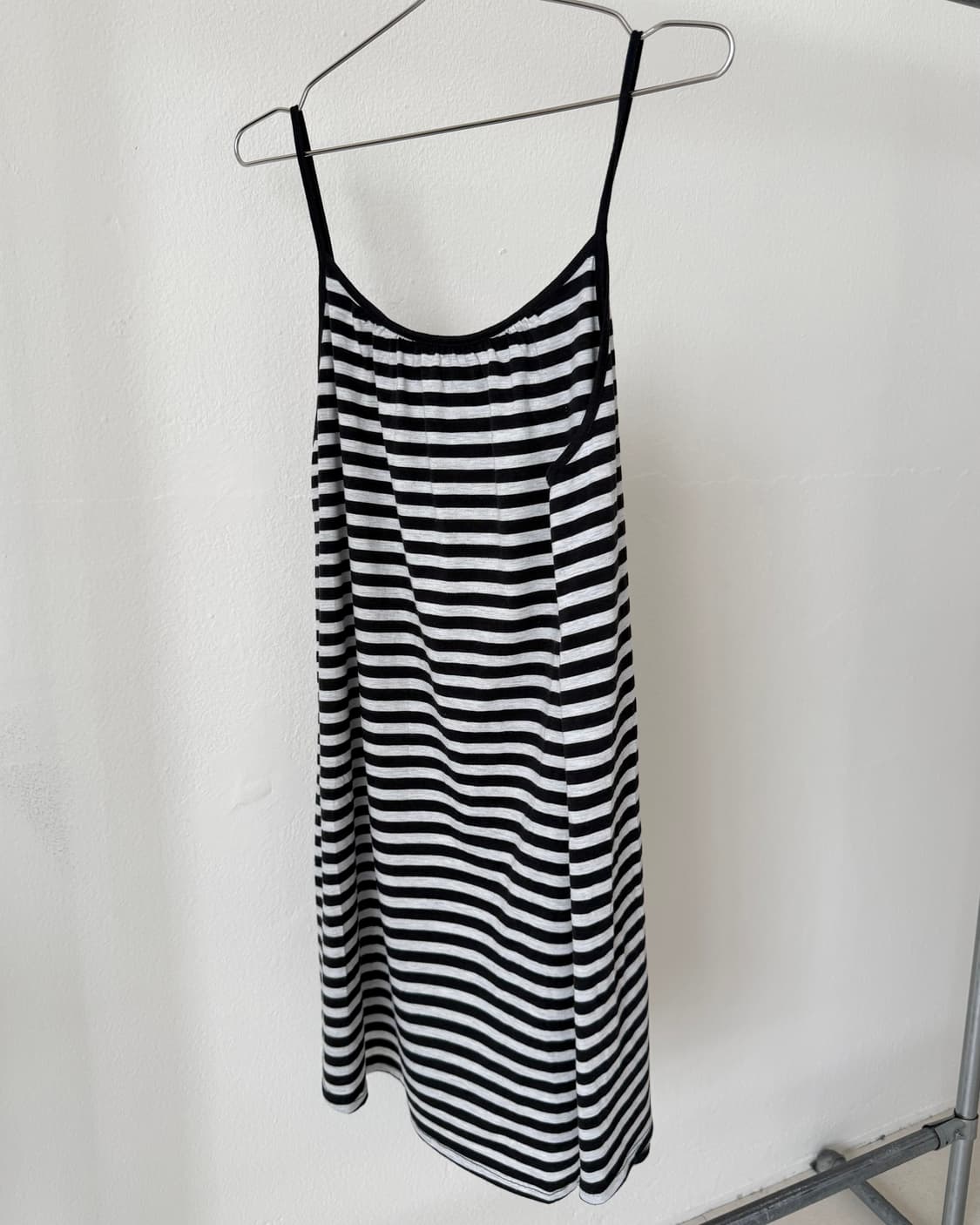 빈티지 스트라이프 슬리브리스 원피스 상품이미지3