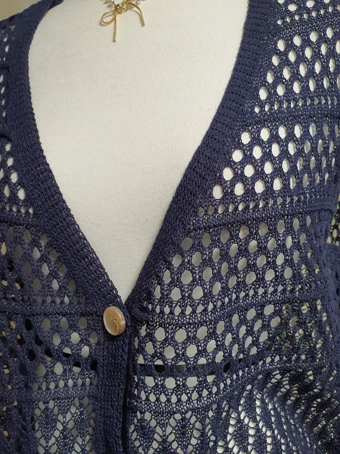 [빈티지] 네이비색 니트 조끼 여름니트 상품이미지2