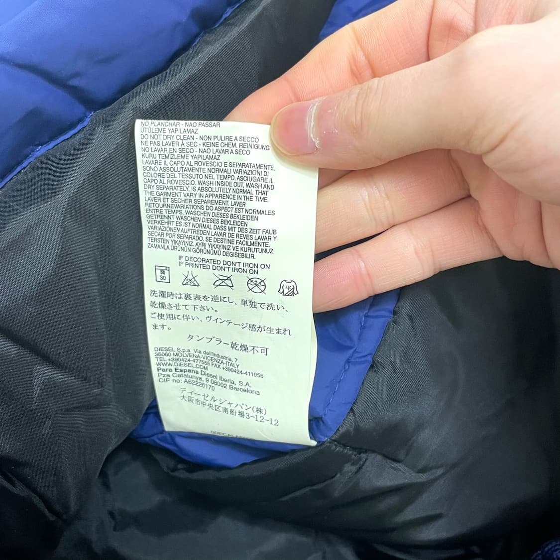 디젤 블루 폴리 패딩점퍼 남성M 상품이미지9