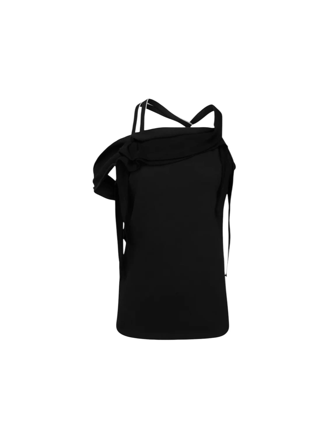 RAWCUT HALTER SLEEVELESS (BLACK) 상품이미지1