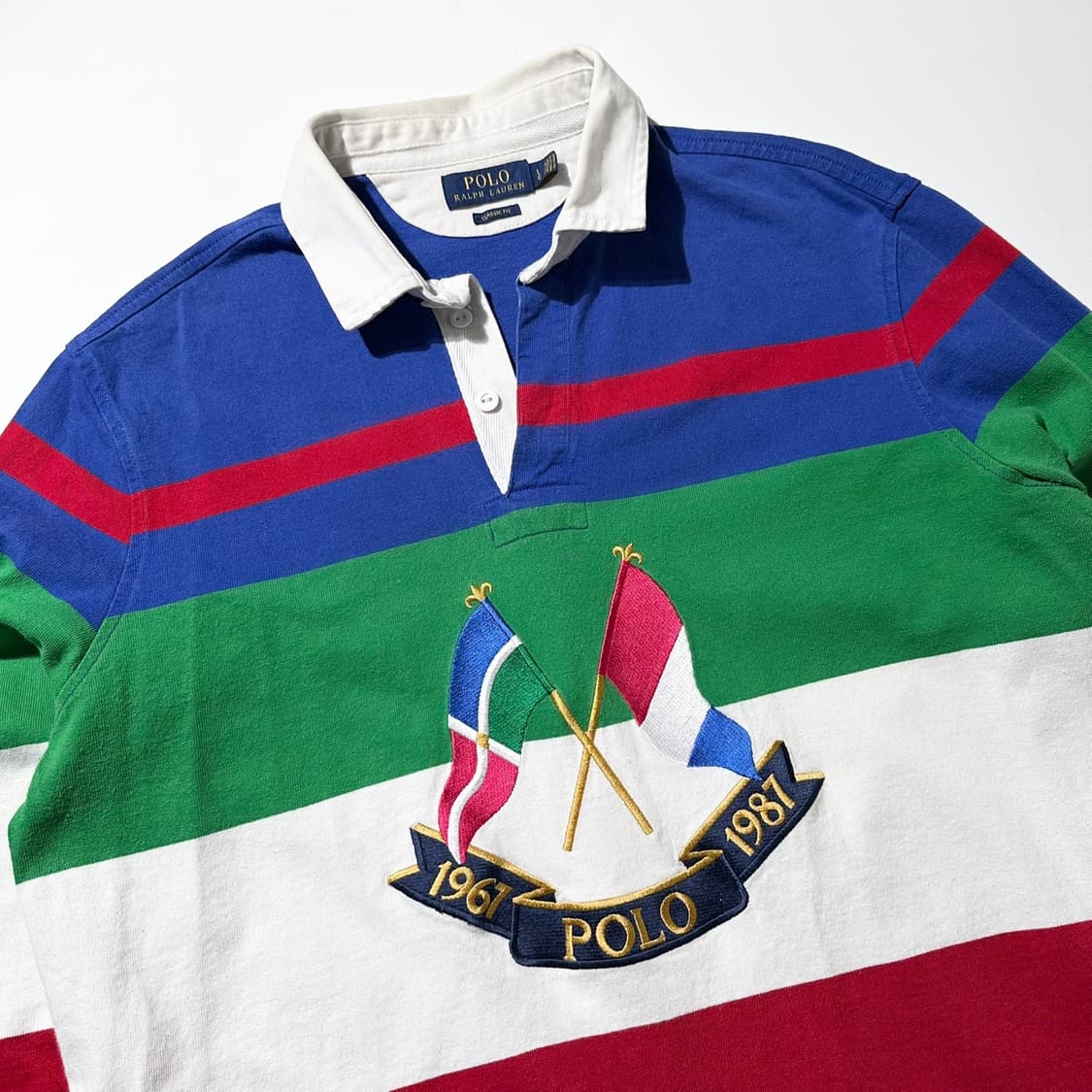 폴로 랄프로렌 CP-93 크로스 플래그 스트라이프 클래식핏 럭비 티셔츠 상품이미지4