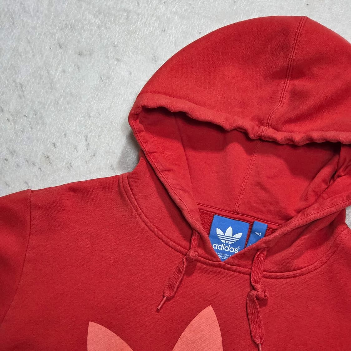 아디다스 레드 자몽 빅로고 약기모 후드티 상품이미지2
