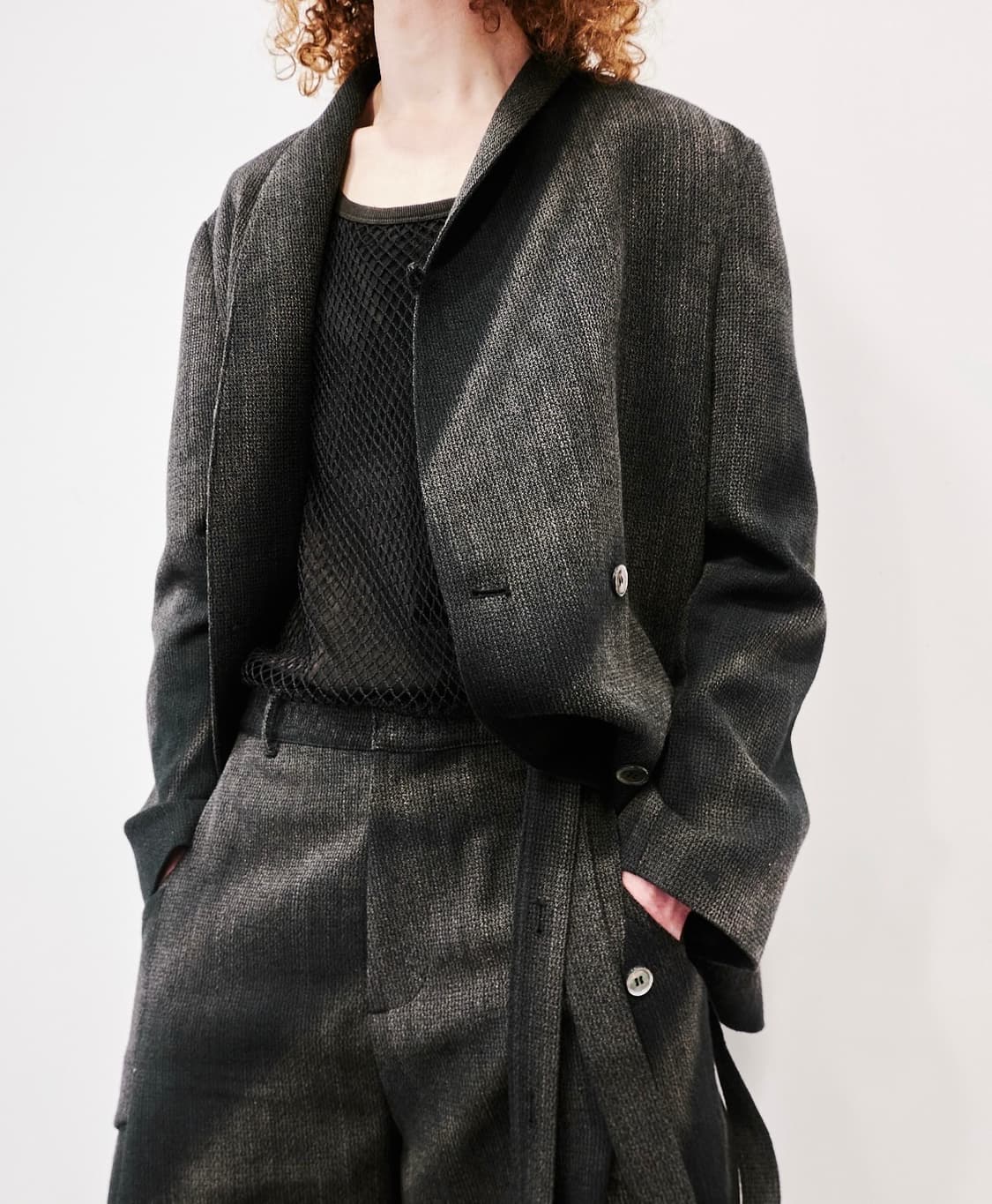 지용킴 25SS 숄 카라 테일러드 블레이저 셋업 상품이미지1