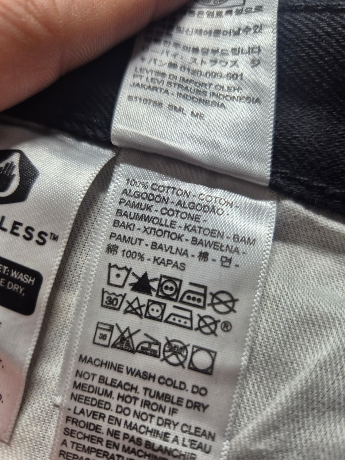 리바이스 501 블랙 w34 (A10) 상품이미지6