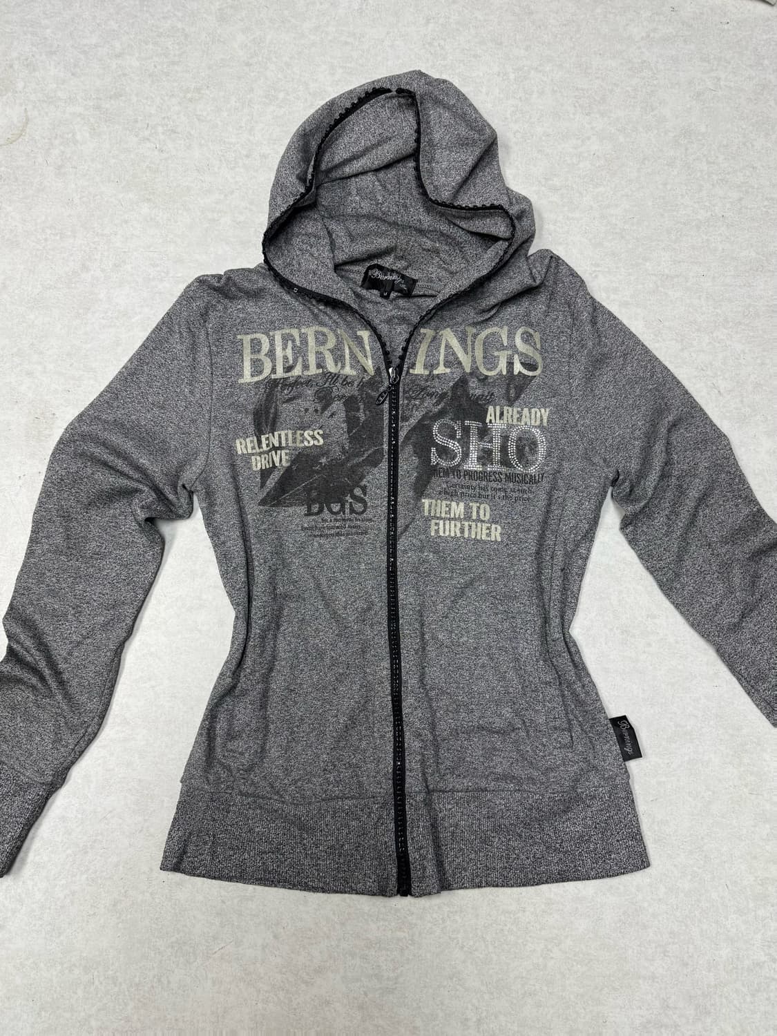 갸루펑크 큐빅지퍼 후디 상품이미지1