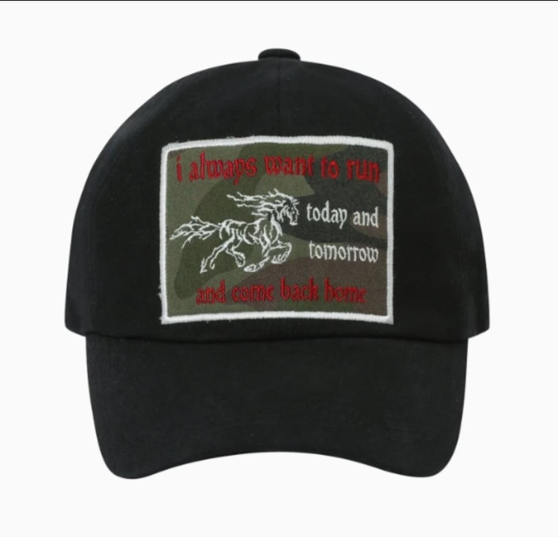 바우프 홀스 패치 볼캡 Horse Patch Ball Cap 블랙 상품이미지2