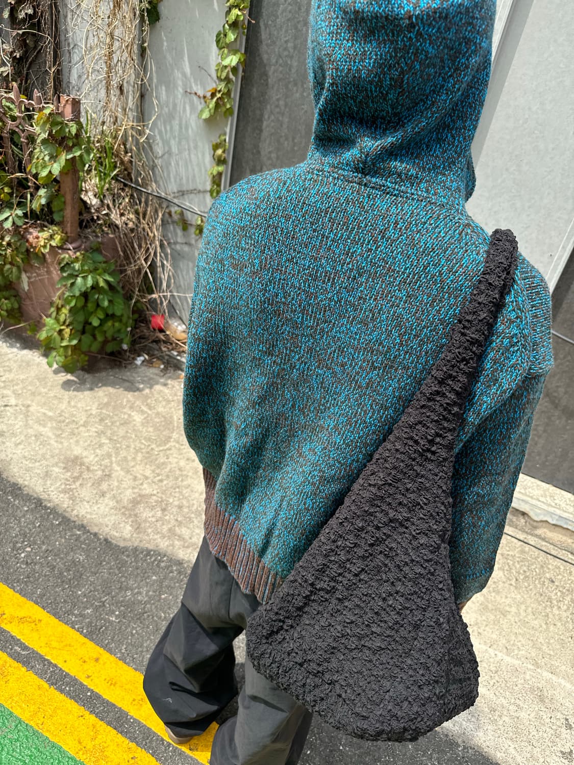 마르니 유니클로 믹스 컬러 얀 니트 후드 집업 (green) 상품이미지1