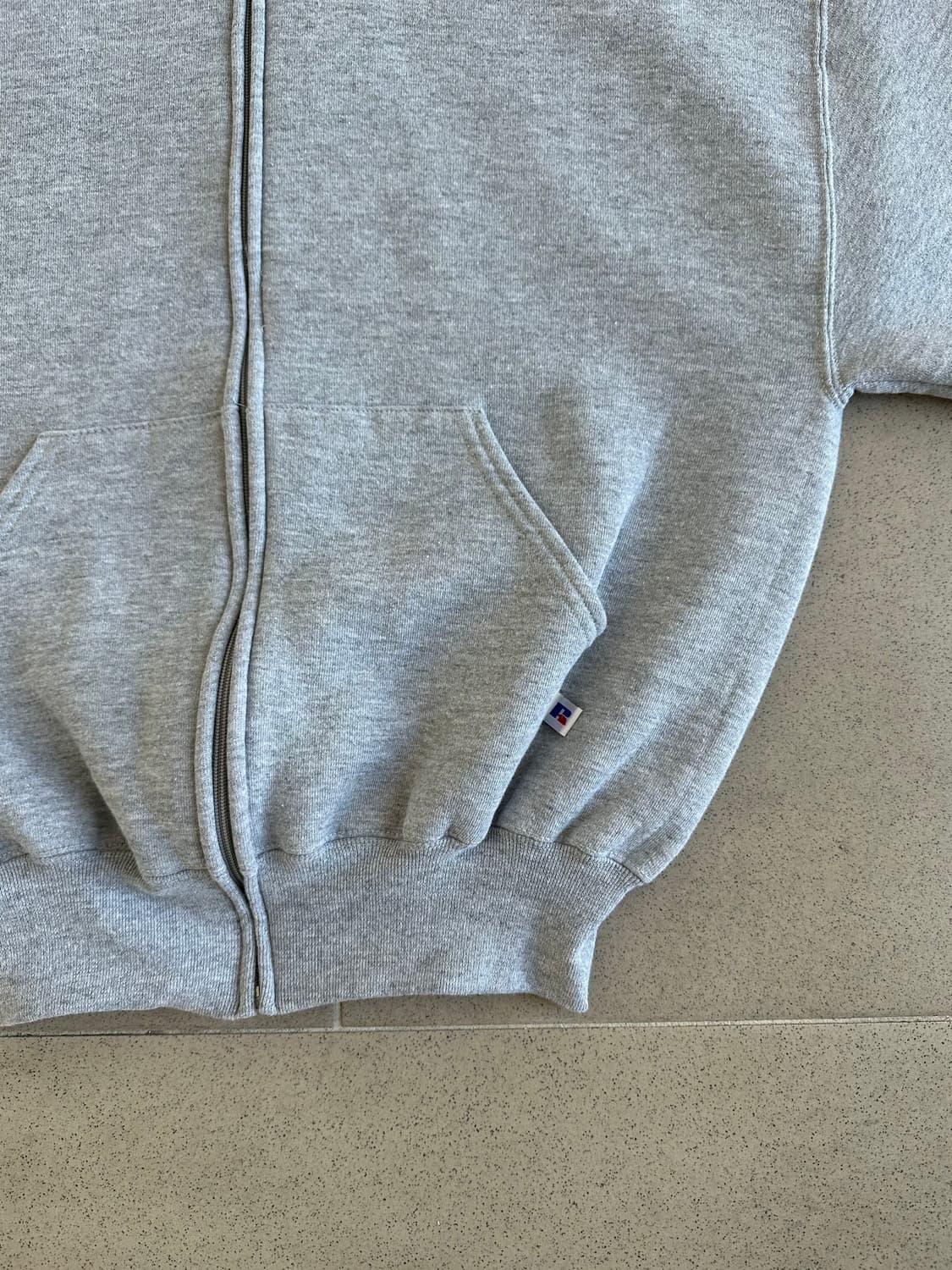 90s 빈티지 러셀 후드집업 그레이 M 상품이미지3