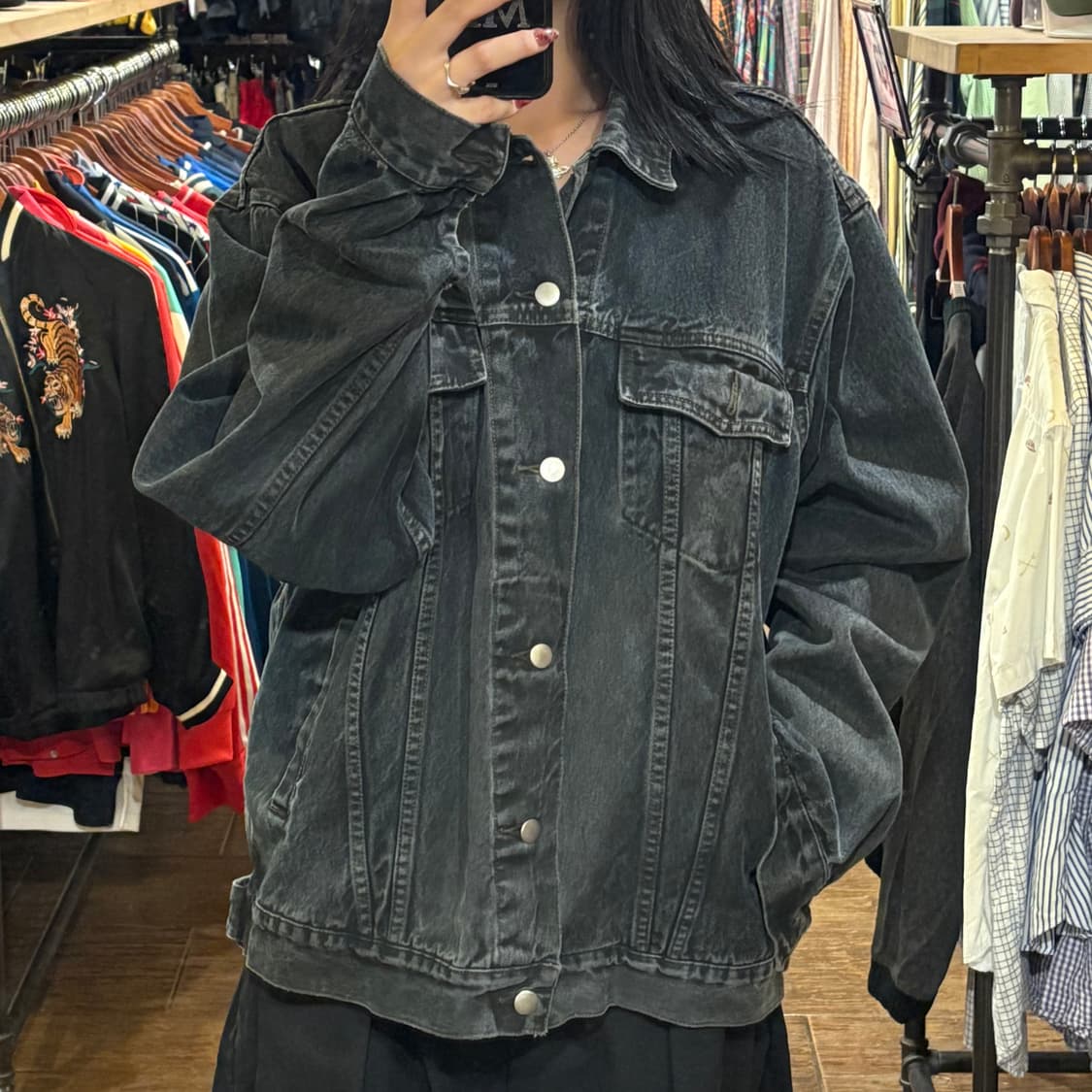 [HI] VTG데님자켓 흑청 상품이미지2