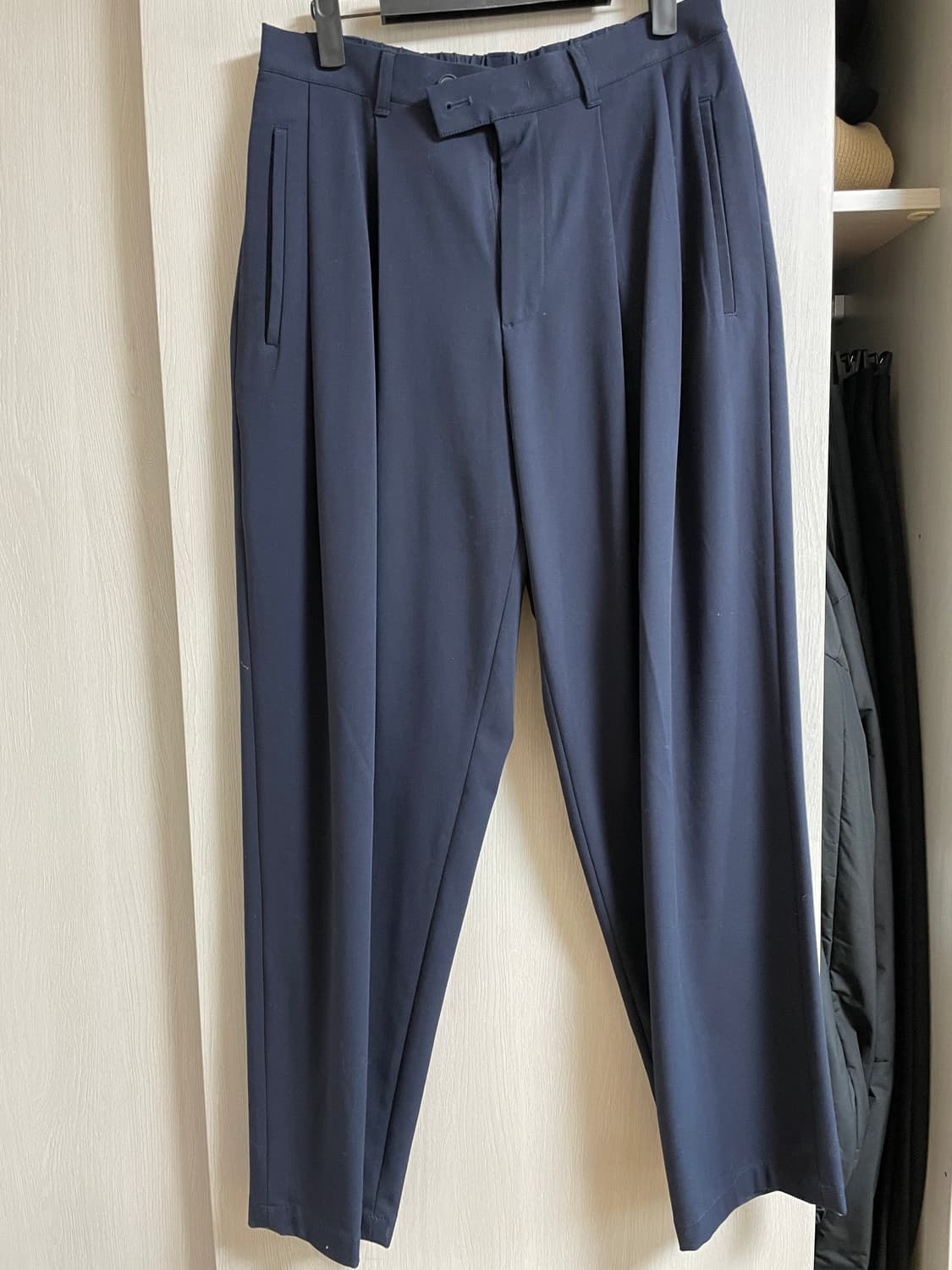 비얼디드키드 밴딩 실루엣 팬츠 네이비 M 상품이미지2