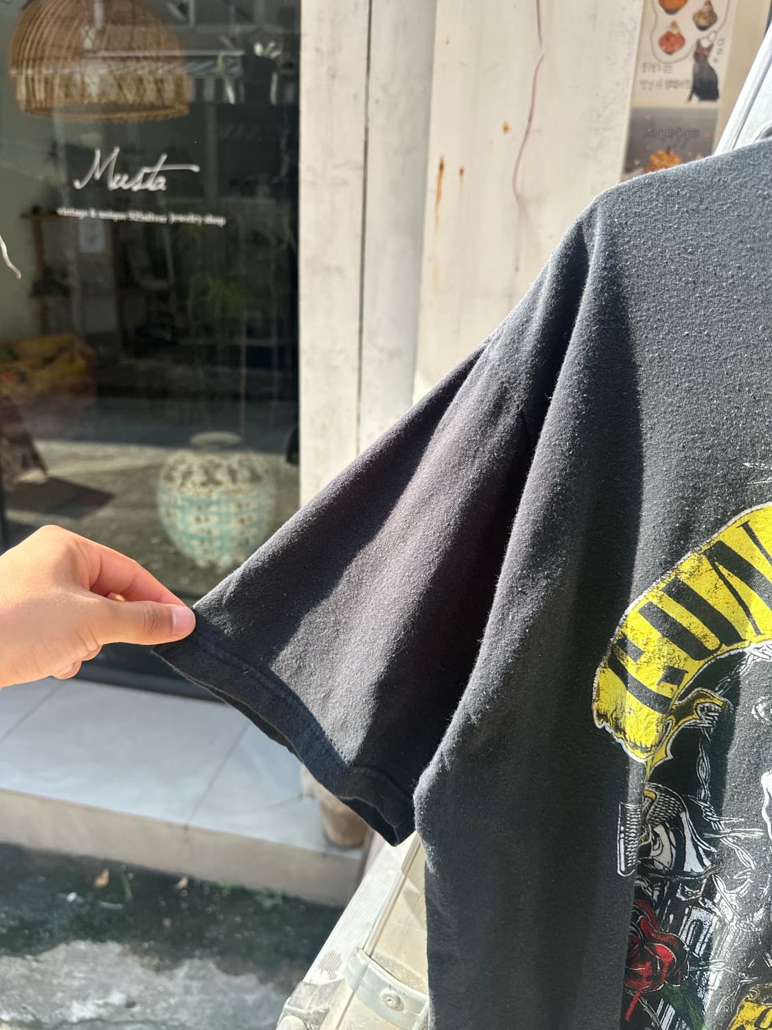 Guns N Roses 85 logo retrofit T-shirt 상품이미지4