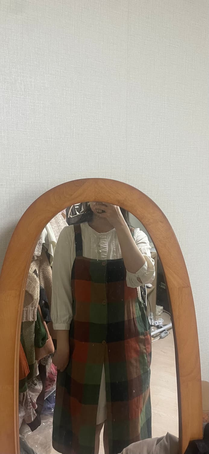 모리걸 빈티지 그린 레이어드 원피스 set 💚🧡🤍 상품이미지4