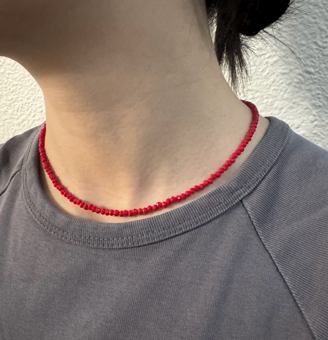 레드 산호 비즈 목걸이 상품이미지1