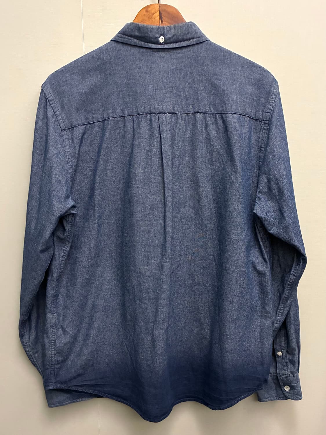 (L)Stussy 스투시 코튼 포켓 버튼다운 샴브레이셔츠 데님셔츠 상품이미지2