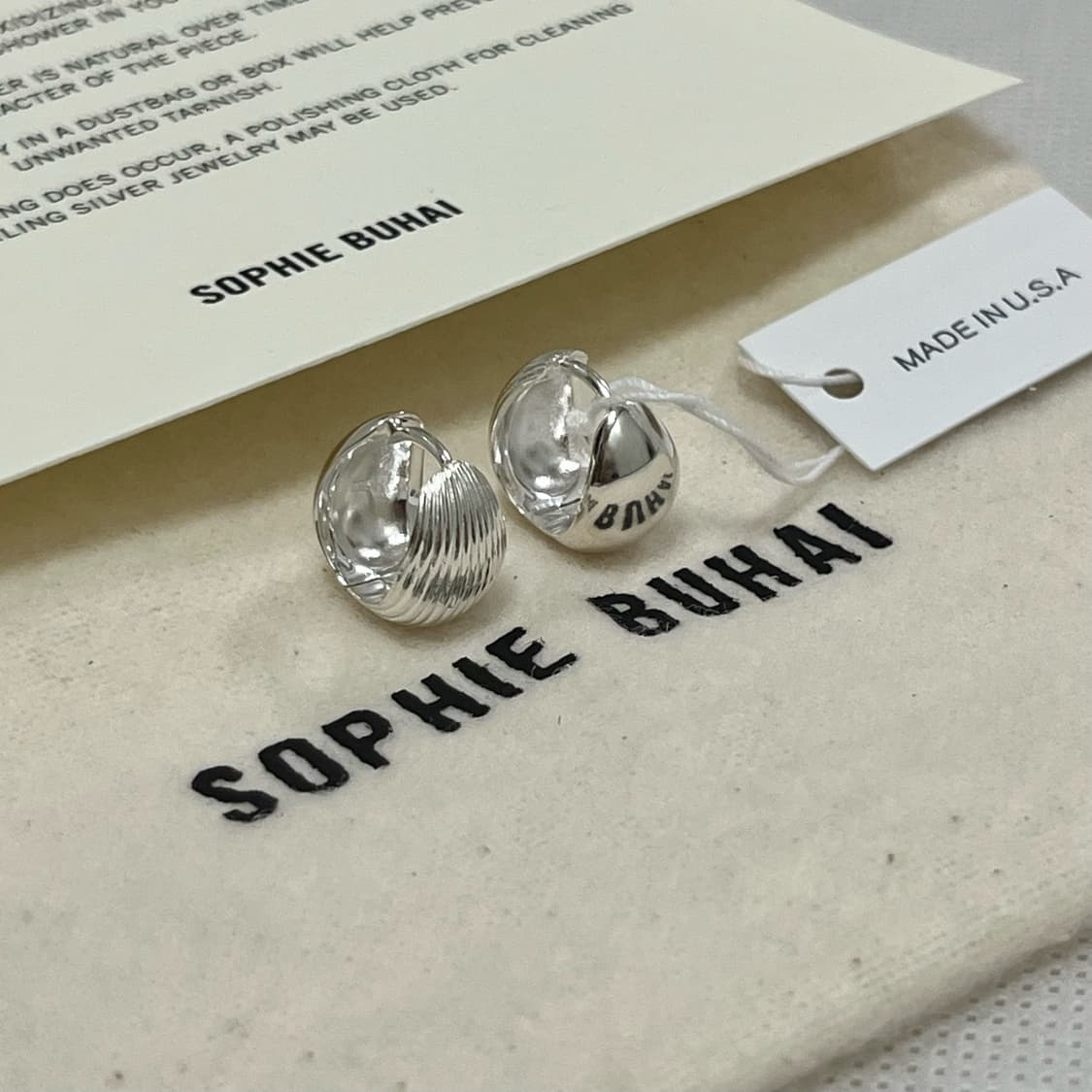 소피부하이 26ss 리버시블 힌지 후프 귀걸이/실버 상품이미지3