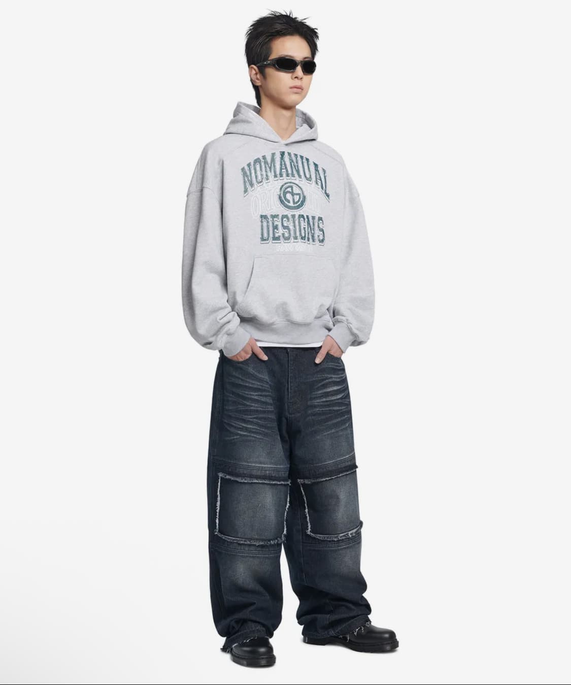 노매뉴얼 아치 그래픽 후드 그레이 XL 상품이미지3
