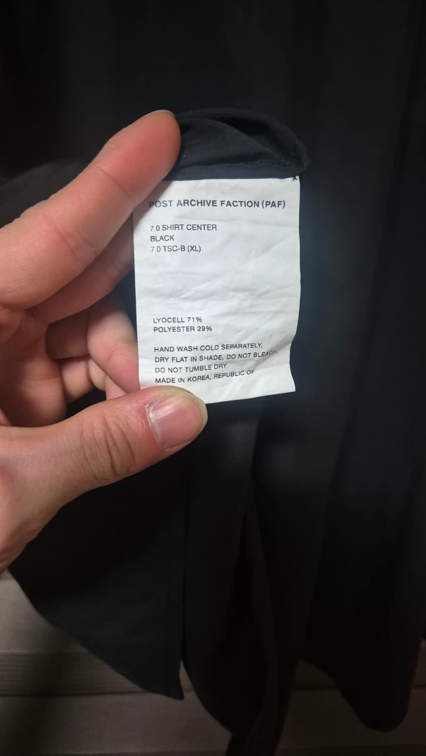 [XL]포스트아카이브팩션  7.0 센터 셔츠 블랙 상품이미지5