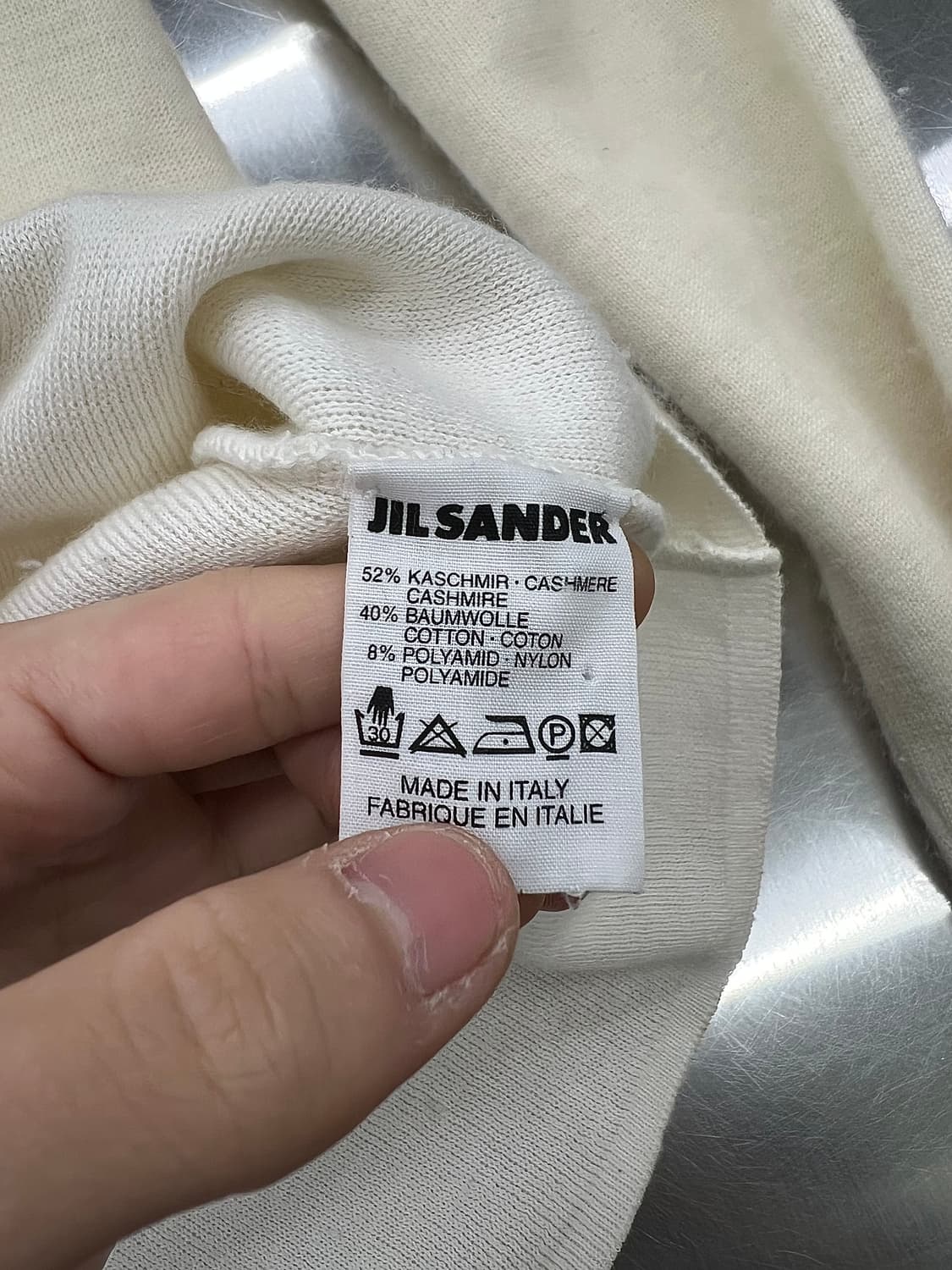 질샌더 스노우 에지 캐시미어 크루 넥 니트 스웨터 상품이미지8