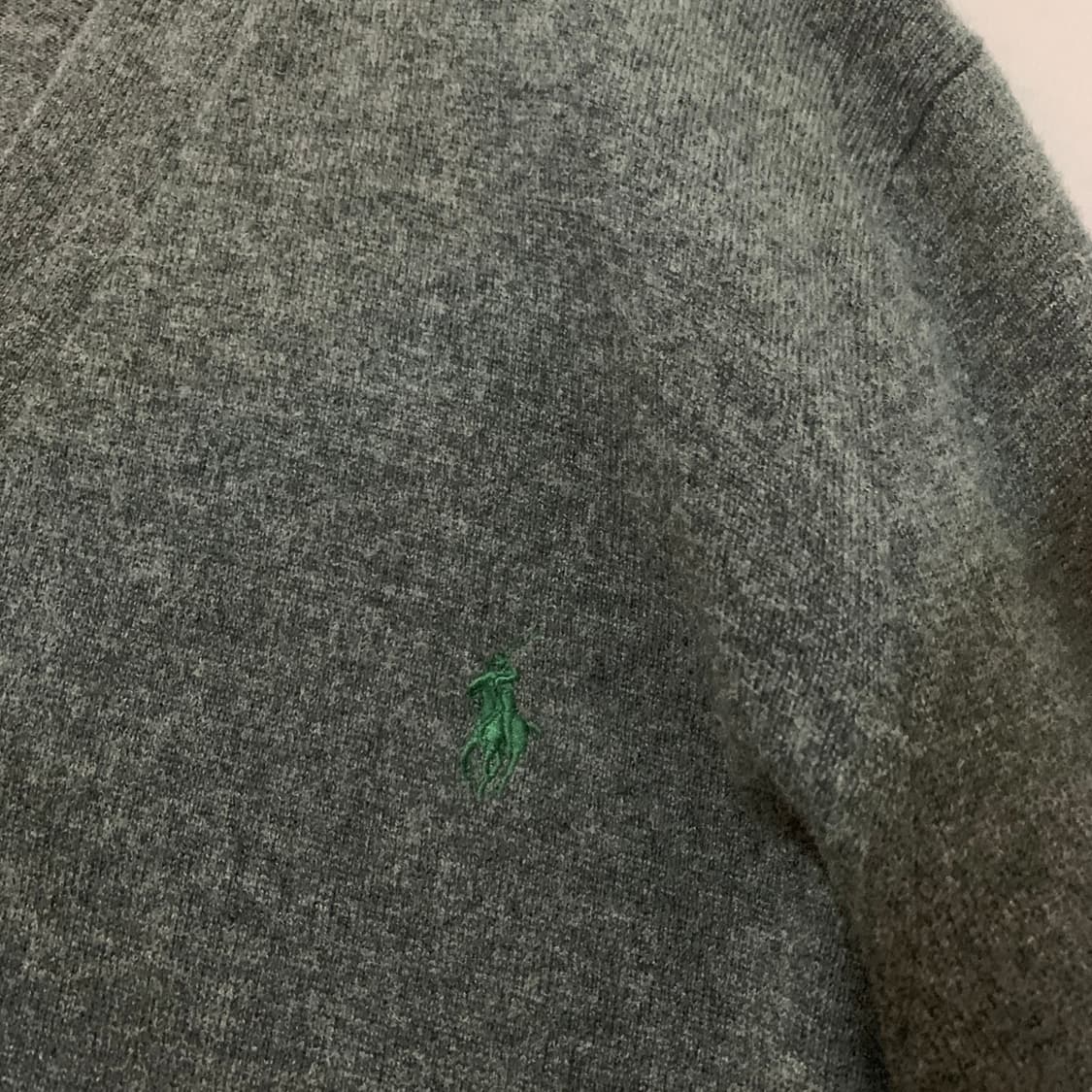 L 폴로랄프로렌 스웨이드 엘보우 패치 V넥 니트 가디건 상품이미지3