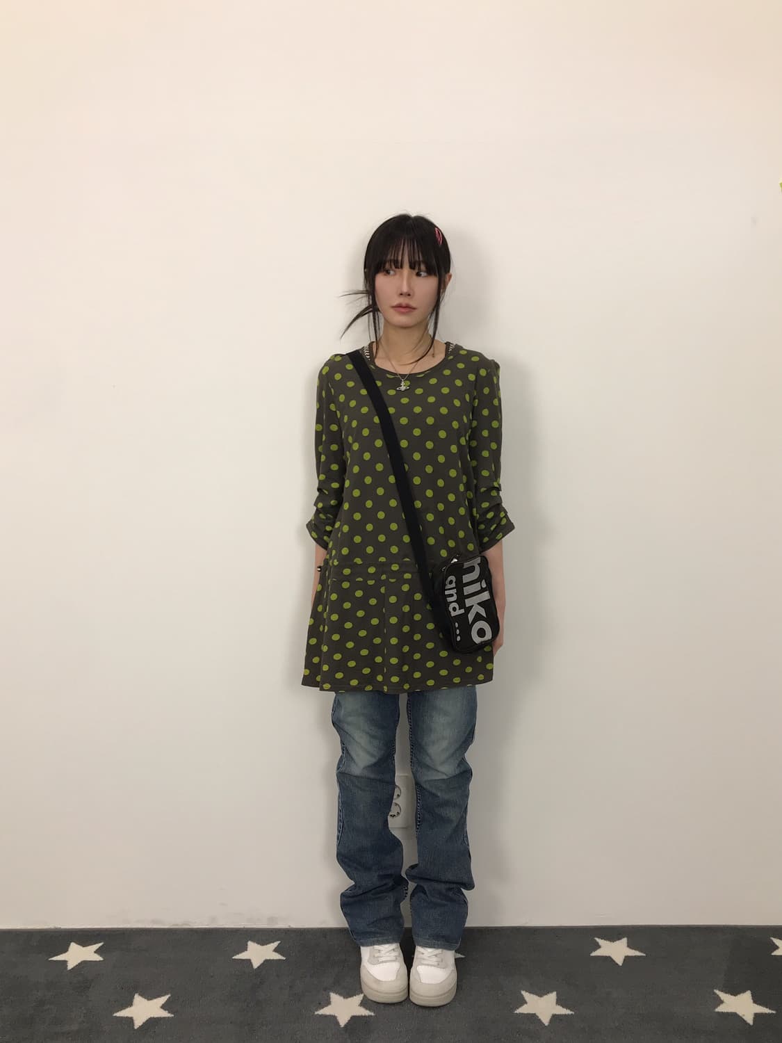 Jpn Brown Dotted Mini Onepiece 상품이미지1