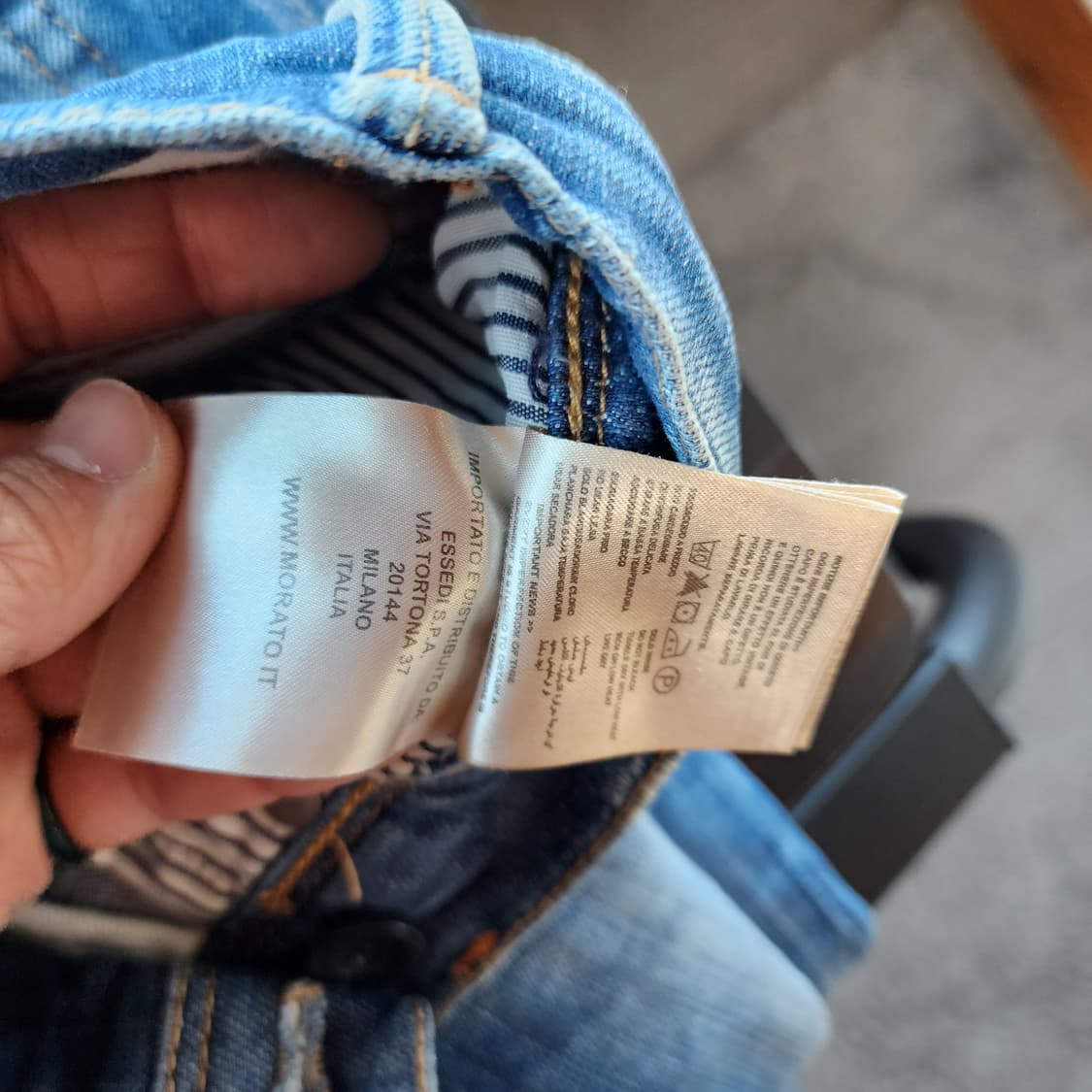 안토니 모라토 데미지 워싱 블루 데님 청바지 상품이미지8