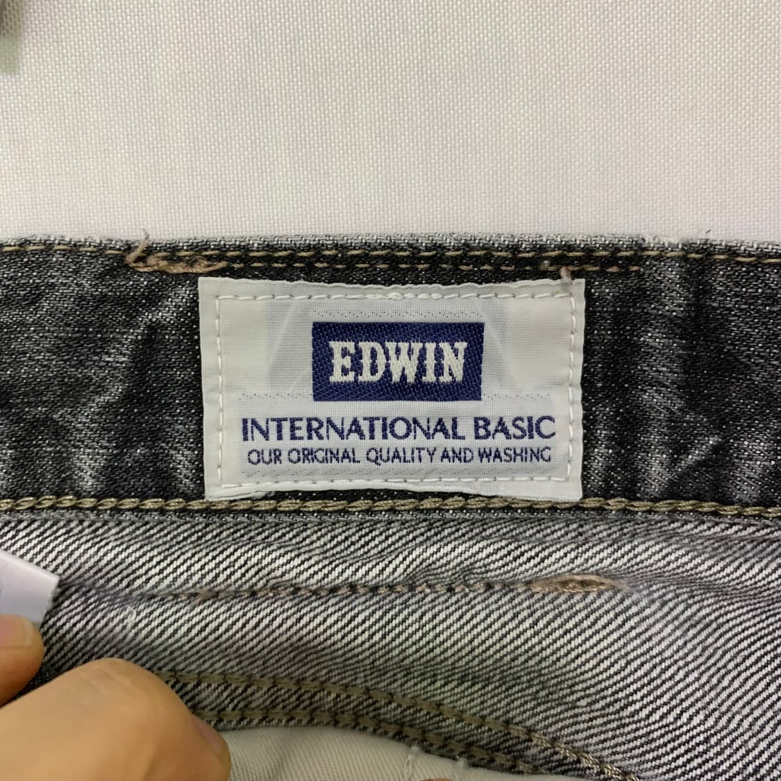 EDWIN 에드윈 워싱 데님팬츠 그레이 빈티지 청바지 34인치 상품이미지5