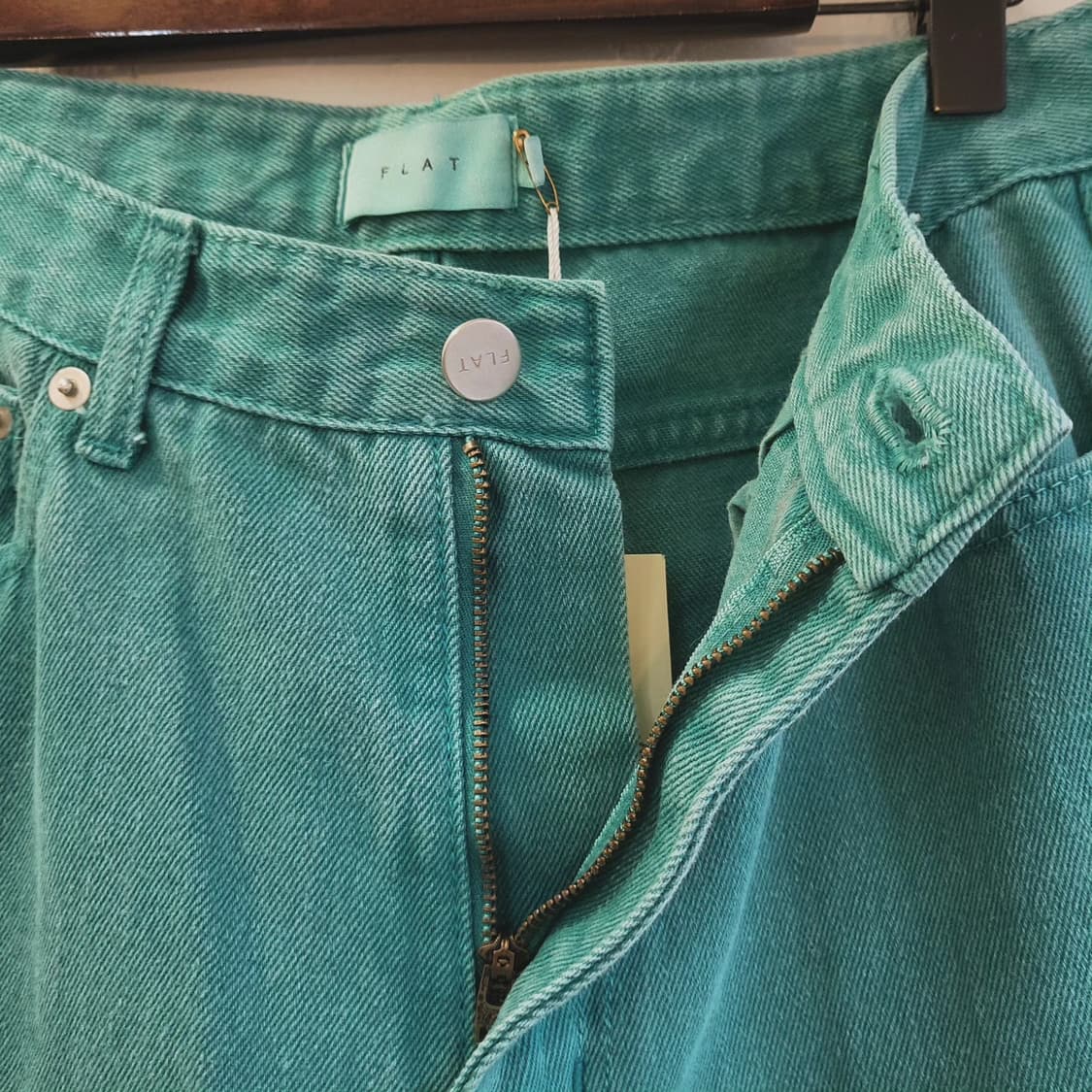 그린블루 빈티지워싱 데님팬츠 상품이미지5