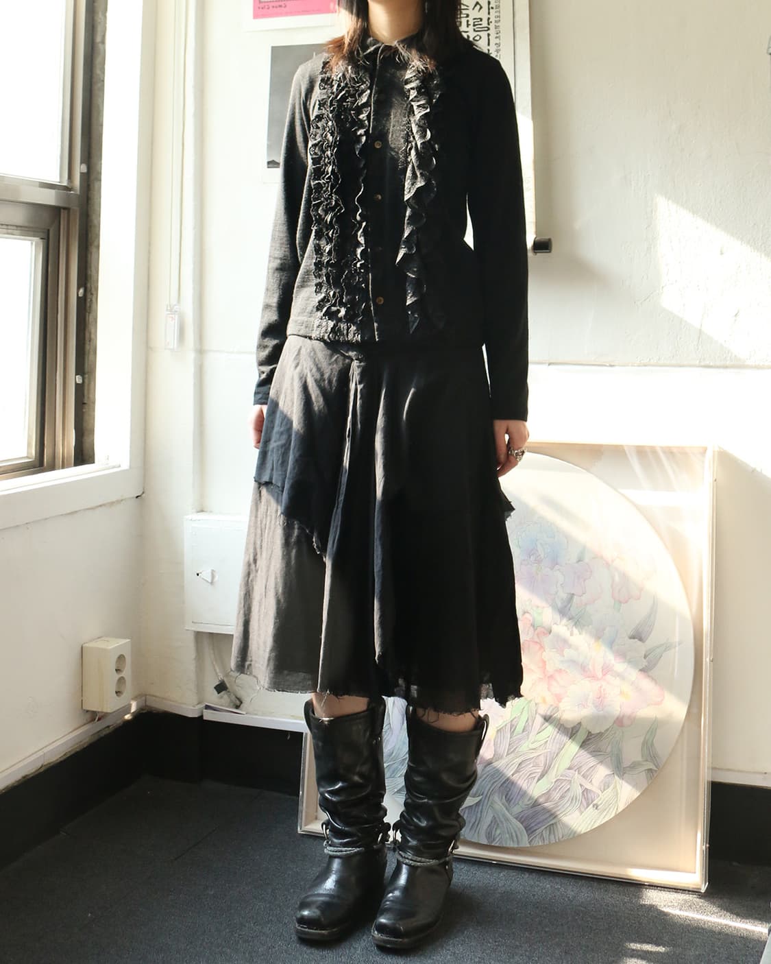 꼼데가르송 트리콧 프릴 셔츠 가디건  상품이미지4