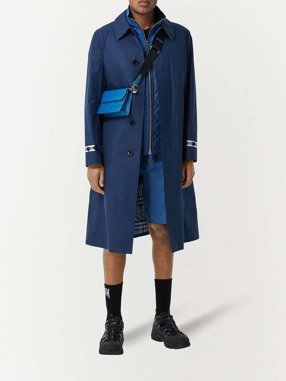 버버리 호스페리 로고 프린트 블루 레더 크로스 미니백 상품이미지2