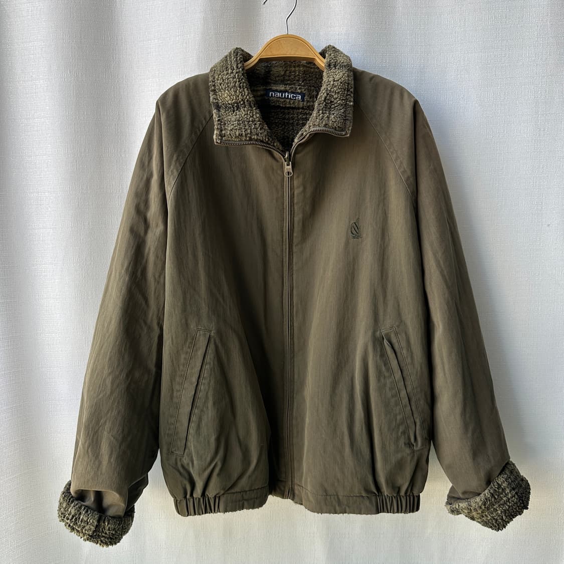 노티카 코튼 플리스 리버시블 자켓 카키 M 상품이미지3