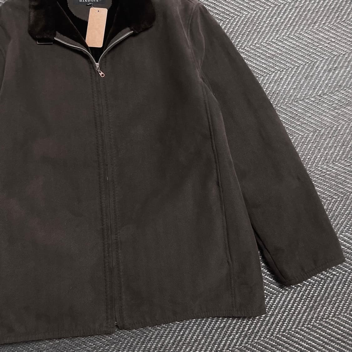 HANDOCK 빈티지 아카이브 헤링본 퍼 트리밍 자켓 브라운y 5338 상품이미지3