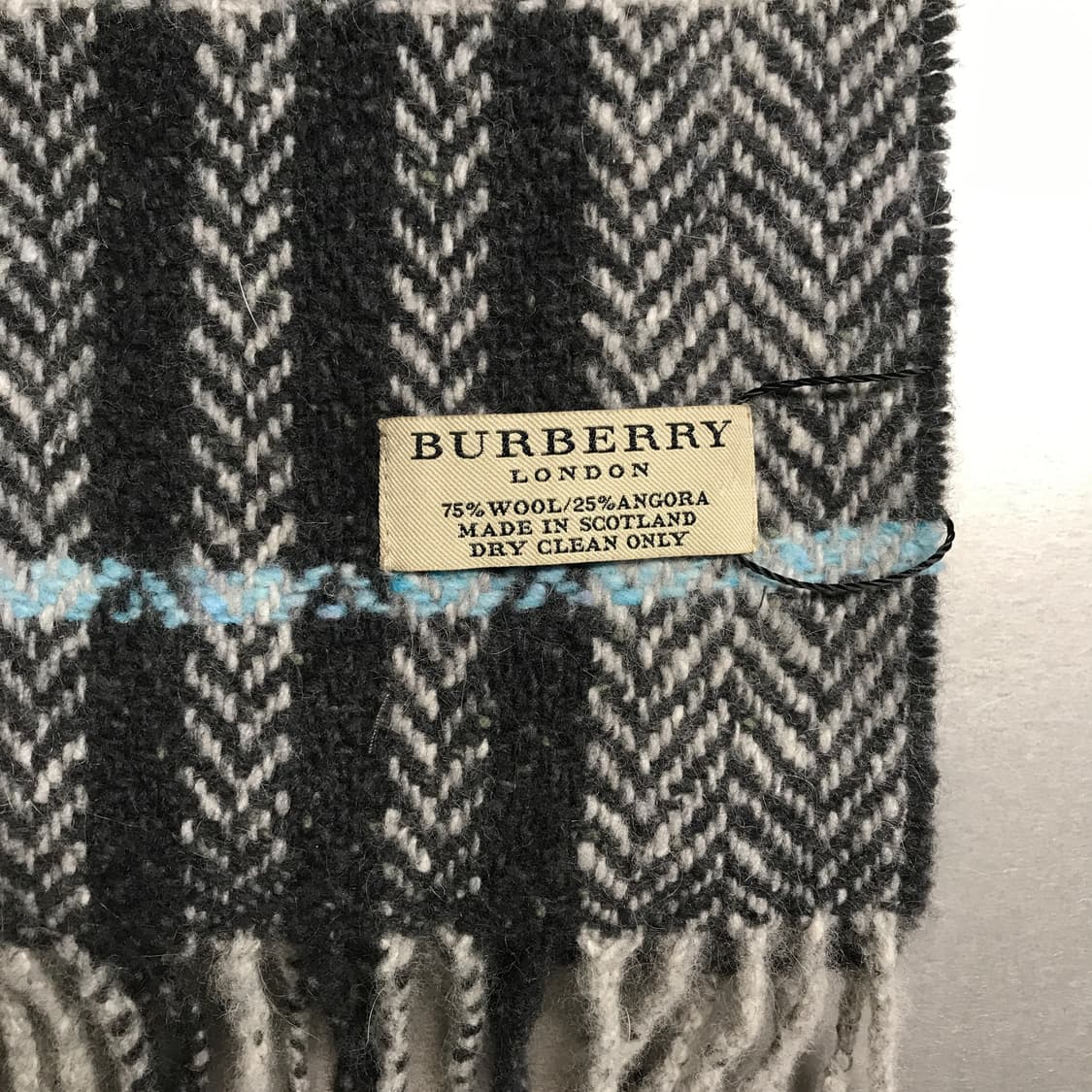 *버버리 정품 울/앙고라 머플러 그레이 상품이미지4