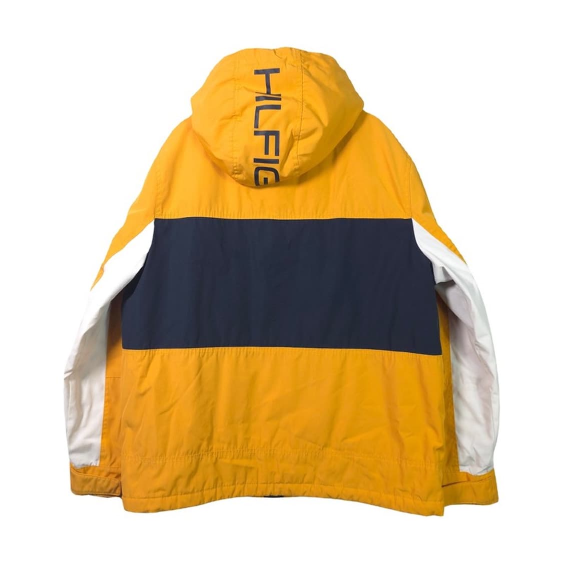 타미힐피거 컬러블록 빅로고 후드 패딩 자켓 XL 상품이미지2